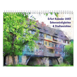 Calendário Erfurt 2026 – Pontos Turísticos & Cidad