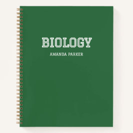 Calendário Escolar de Biologia Personalizado Verde