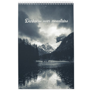 Calendário Escuridão sobre montanhas