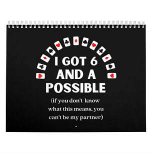 Calendário Espadas Engraçadas Tenho Seis E Um Possível Cart