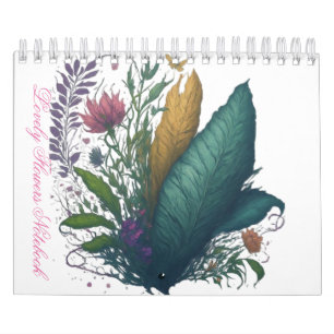 Calendário Espiral Do Padrão Botânico Floral primavera