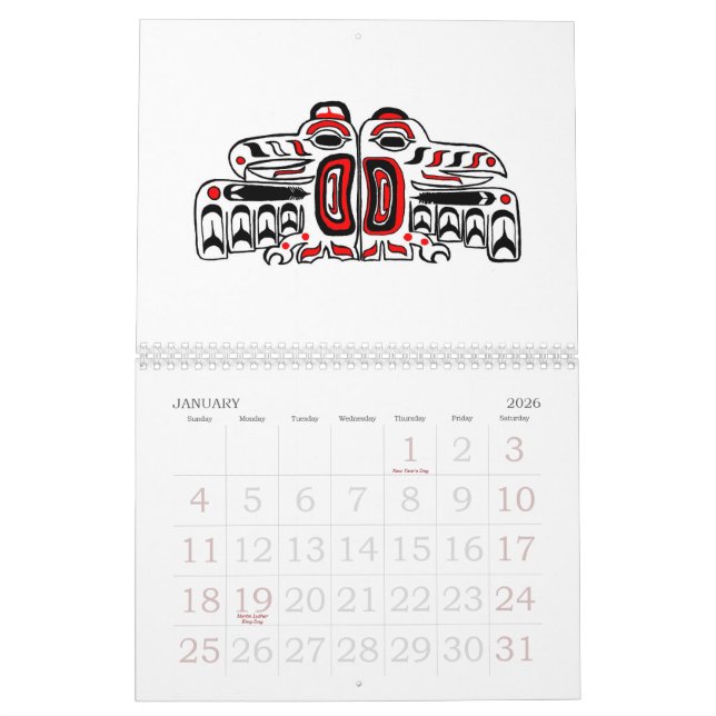 Calendário Espírito da costa oeste   2013 (Jan 2026)