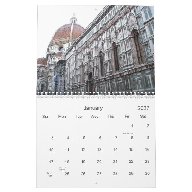 Calendário Esplendor de Italia (Jan 2027)