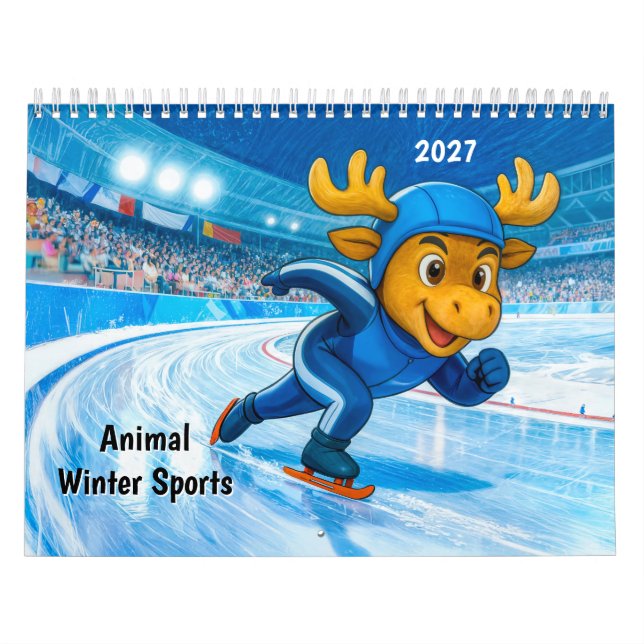 Calendário Esportes de Inverno dos Animais (Capa)