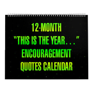 Calendário "Este é o ano..." Citações de Incentivo