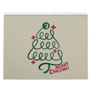 Calendário Estetoscópio Feliz Natal CNA Profissional Médico