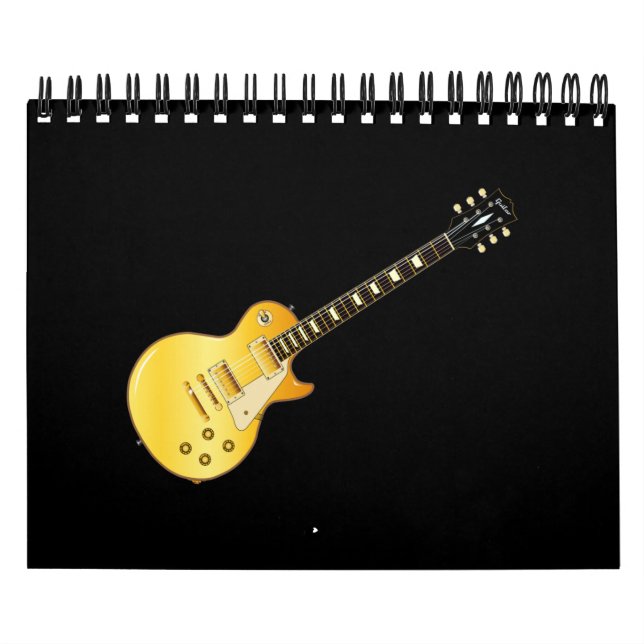Calendário Estilo Clássico Blues Sólidos Guitarra (Capa)