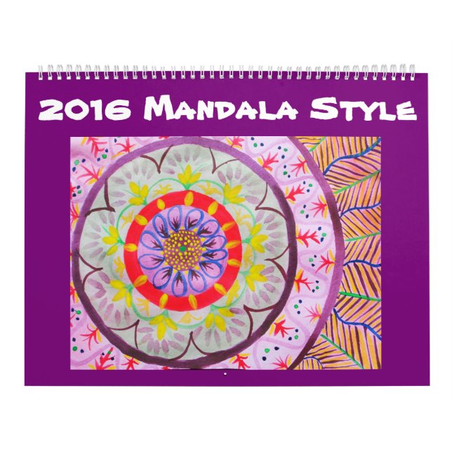 Calendário Estilo da mandala da aguarela (Capa)