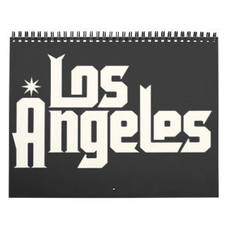 Calendário Estilo da rua Los Angeles Retro Urban Design