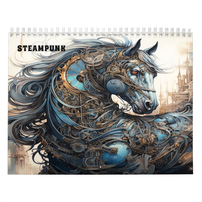 Calendário Estilo Steampunk Mecânico (Capa)
