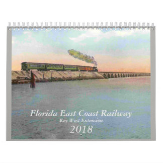 Calendário Estrada de ferro de Key West do vintage de 2018