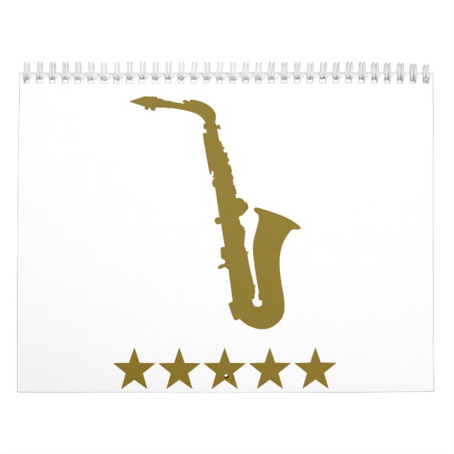 Calendário Estrelas do ouro do saxofone (Capa)