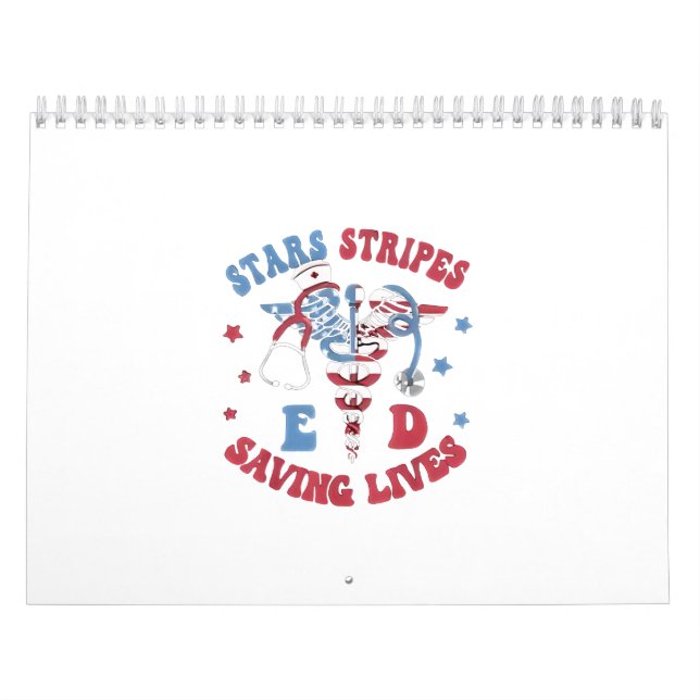 Calendário Estrelas Stripes E D Salvando Vidas (Capa)