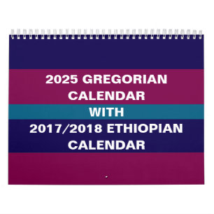 Calendário Etíope e Gregoriano 2025 Escolha o País