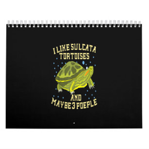 Calendário Eu Adoro As Tartarugas Sulcata E Talvez Três Tart
