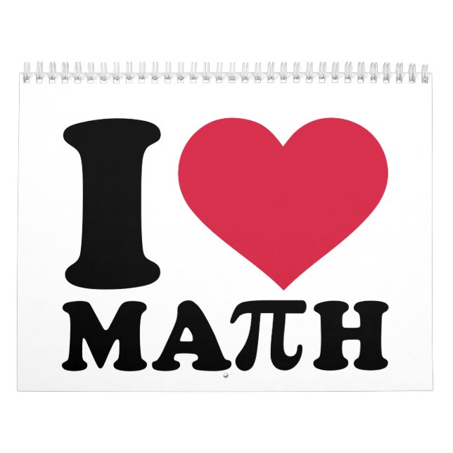 Calendário Eu amo a matemática Pi (Capa)