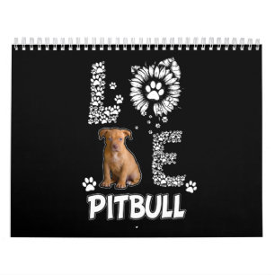Calendário Eu amo cães Pitbull