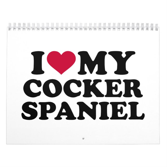 Calendário Eu amo meu cocker spaniel (Capa)