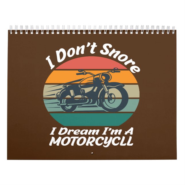 Calendário Eu não ronco sonho eu sou uma motocicleta (Capa)