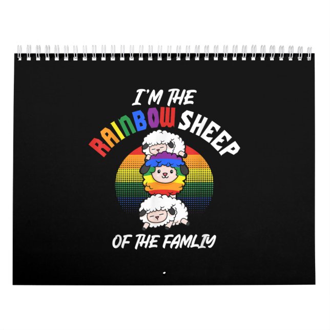 Calendário Eu Sou A Ovelha Arco-Íris Da Família Presente (Capa)