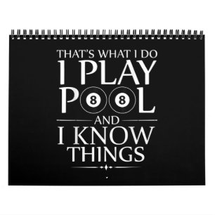 Calendário Eu Toco Piscina E Sei Coisas Engraçadas, Billiard