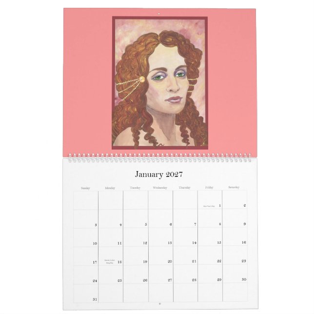 Calendário exótico das mulheres (Jan 2027)