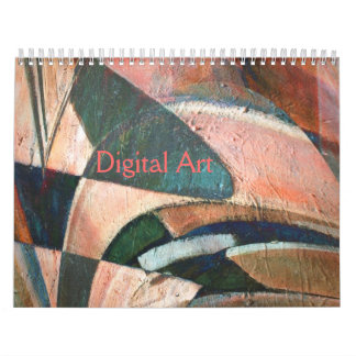 Calendário Experimental de Arte Digital Abstrato