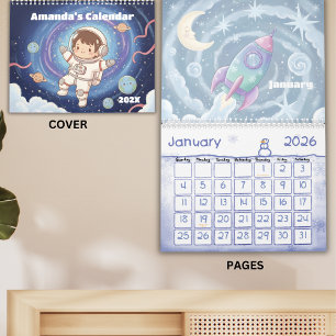 Calendário Explorador do Espaço Sideral Personalizado para Cr