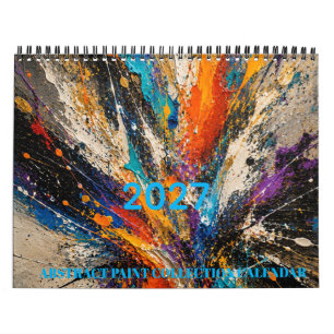 Calendário Explosão de Pintura Abstrata 2027