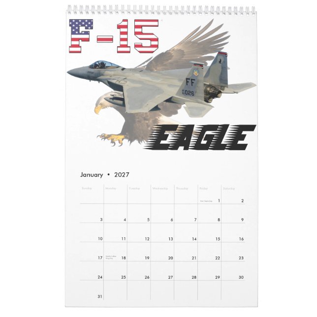 Calendário F-15C Eagle (Jan 2027)