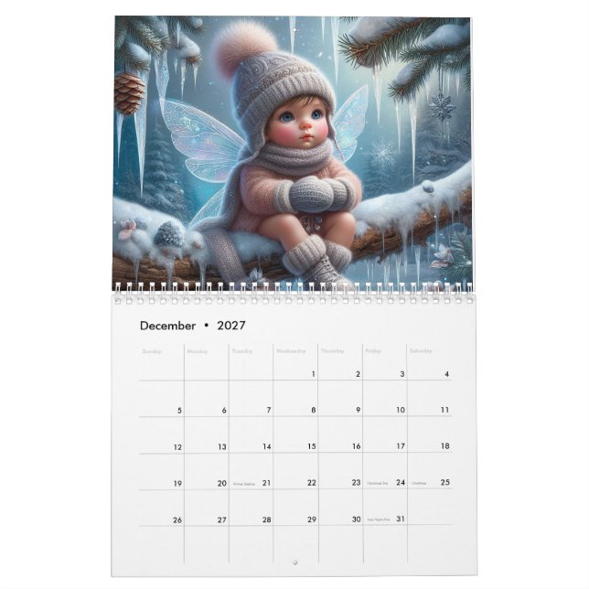 Calendário Fadas Bebês (Dez 2027)