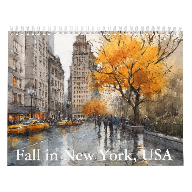 Calendário Fall in New York-USA Calendar (Capa)