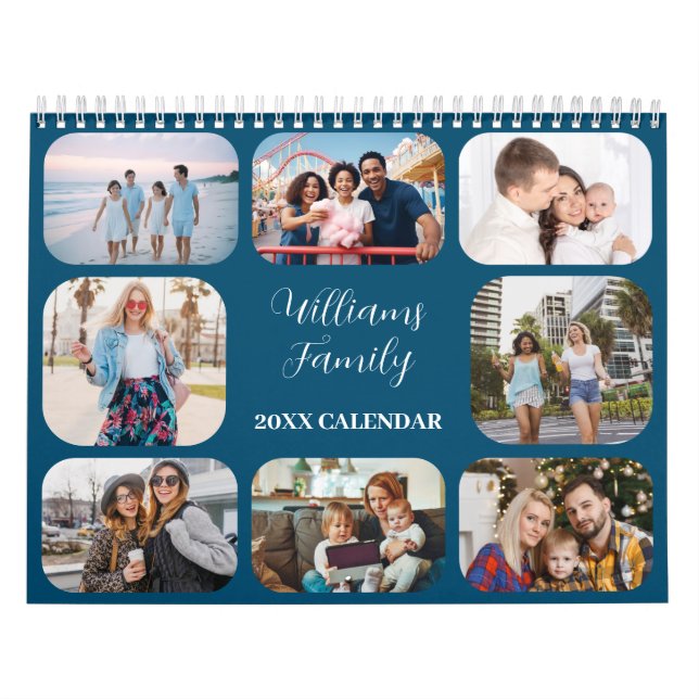Calendário Família de 21 Fotos Personalizadas Modernas Simple (Capa)