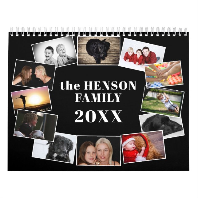 Calendário Família Modern 12 Photo Collage 2026 (Capa)