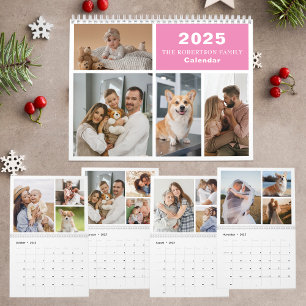 Calendário Família Moderna de Colagem Personalizada - 40 Foto