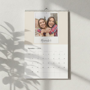 Calendário Familiar Personalizado Polaroid Bege 20