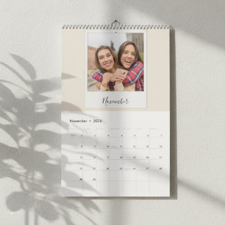 Calendário Familiar Personalizado Polaroid Bege 20