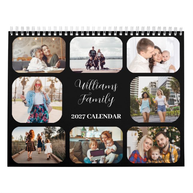 Calendário Familiar Simples Moderno Personalizado  (Capa)