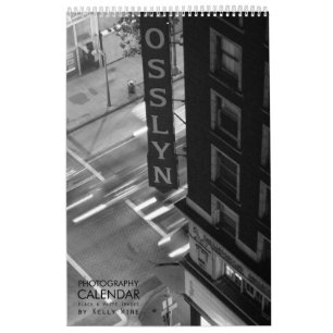 Calendário fantástico da fotografia de B&W - vin