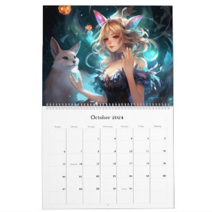 Calendário Fantasy Anime Worlds 2024 Calendar