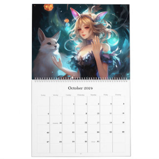 Calendário Fantasy Anime Worlds 2024 Calendar