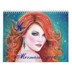 Calendário Fantasy mermaid calender 2016 por Renee Lavoie