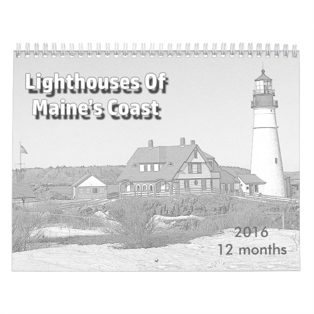 Calendário Faróis da costa de Maine (Capa)