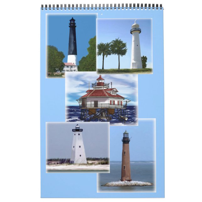 Calendário Faróis da costa do Golfo (Capa)