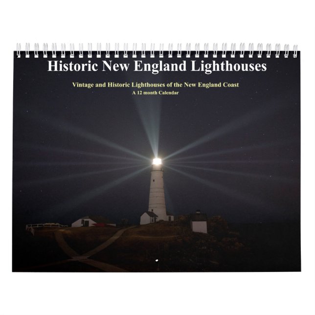 Calendário Faróis Históricos da Nova Inglaterra (Capa)