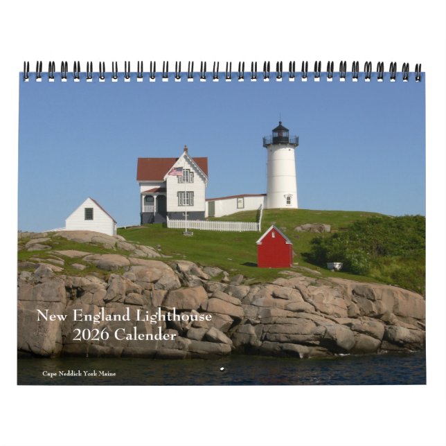 Calendário Farol da Nova Inglaterra 2026 (Capa)