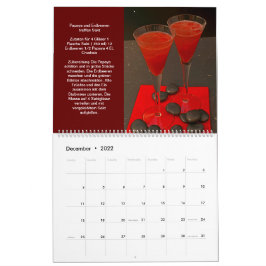 Calendário Faszination rote Cocktails