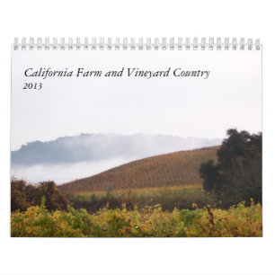Calendário Fazenda de Califórnia e país 2013 do vinhedo