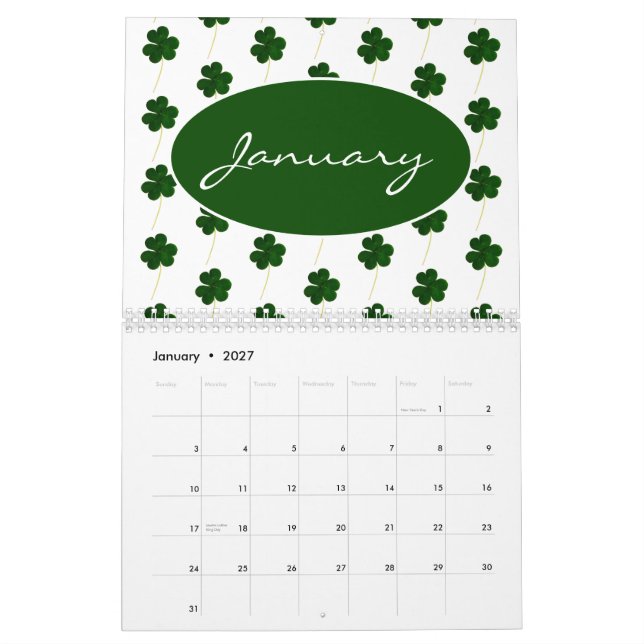 Calendário Fechamento do Padrão de Shamrock Irlandês em 2024 (Jan 2027)