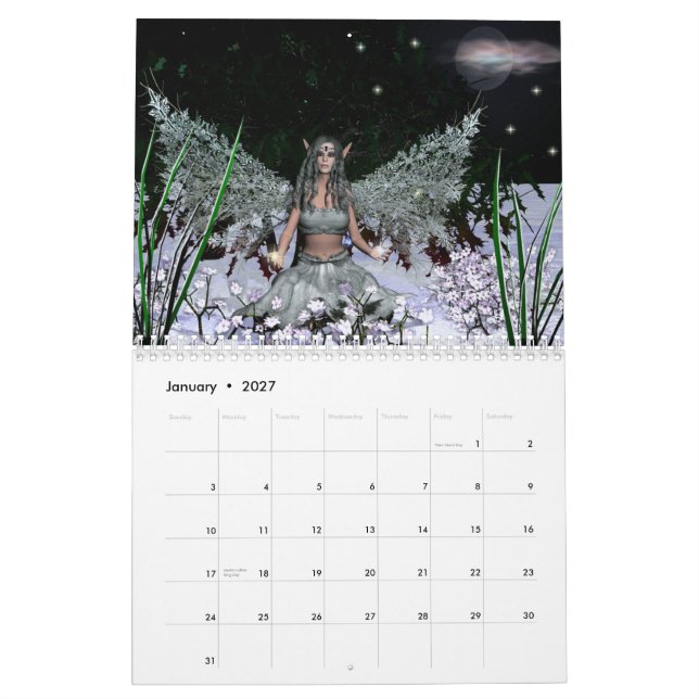 Calendário feericamente das bênçãos (Jan 2027)